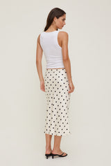 Dynamite Online | Delila Satin Midi Skirt Black
