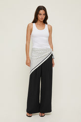 Dynamite Discount | Polka Dot Oversized Square Scarf White