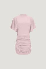 Dynamite On Sale | Sculpt Draped Dolman Mini Dress Pink
