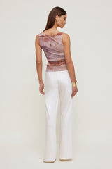 Dynamite Online | Nola Printed Mesh Tank Top Pink