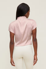 Dynamite Discount | Ella Layered Satin Blouse Pink