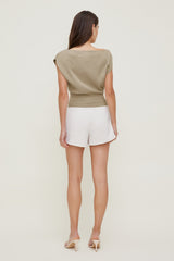 Dynamite Online | Aria Boat Neck Sweater Beige