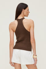 Dynamite Outlet | Mock Neck Sweater Tank Top Brown