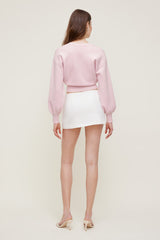 Dynamite Discount | Balloon Sleeve Cardigan Pink