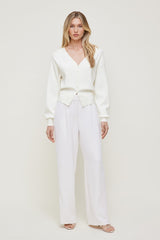Dynamite Outlet | V Neck Cardigan White
