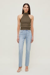Dynamite Discount | Turtleneck Sweater Tank Top Brown