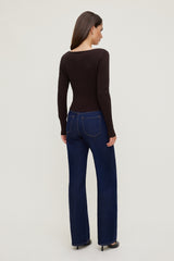 Dynamite US | Sara Ribbed Cinch Hem Cardigan Purple