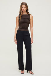 Dynamite Store | Camelia Airflow Clean Straight Leg Pants Black