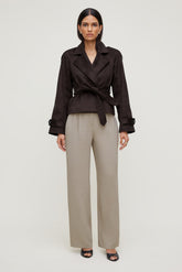 Dynamite Website Shop | Alex Airflow Wide Leg Pants Beige