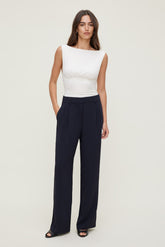 Dynamite Website Shop | Alex Airflow Wide Leg Pants Navy