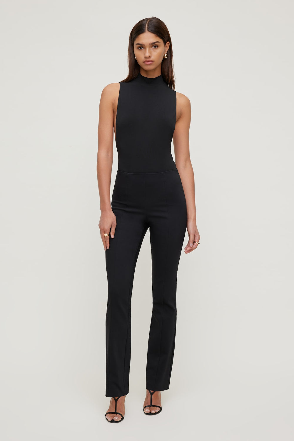 Dynamite US | High Rise Slim Bootcut Pants Black