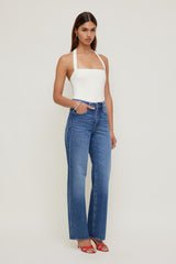 Dynamite Outlet | Heidi High Rise Wide Leg Jeans Blue