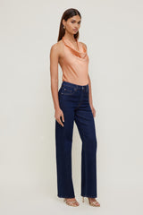 Dynamite Store | Heidi Stretch High Rise Wide Leg Jeans Blue