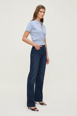 Dynamite Store | Cara High Rise Straight Leg Jeans Blue