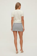 Dynamite Online | Josefine Pinstripe Mini Skort Gray