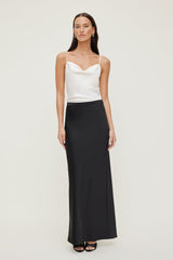 Dynamite Store | Satin Maxi Skirt Black