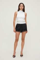 Dynamite Outlets | Lace Satin Shorts Black