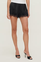 Dynamite Outlets | Lace Satin Shorts Black