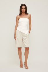 Dynamite Website Shop | Mid Rise Bermuda Shorts Beige