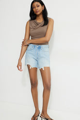 Dynamite On Sale | Miles Mid Rise Relaxed Denim Shorts Blue