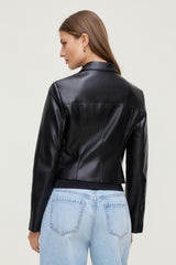 Dynamite Store | Charlotte Short Faux Leather Jacket Black