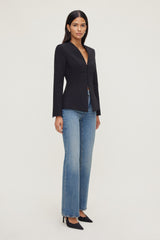 Dynamite US | Plunge Small Button Blazer Black