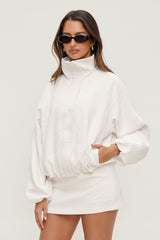 Dynamite Discount | High Neck Airflow Anorak White