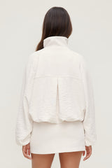Dynamite Discount | High Neck Airflow Anorak White