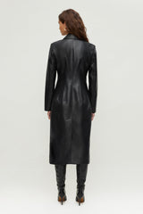 Dynamite Store | Faux Leather Trench Coat Black