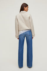 Dynamite Website Shop | Twill Asymmetric Button Up Jacket Beige