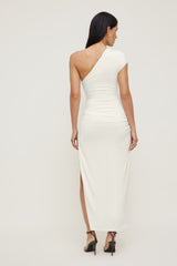 Dynamite US | Sculpt Slit Maxi Dress White