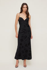Dynamite Outlet | Jacquard Bustier Maxi Dress Black