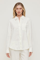 Dynamite Store | Oversized Linen Shirt White