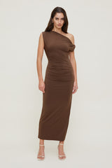 Dynamite Online | Zoe Sculpt Maxi Dress Brown