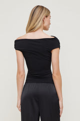 Dynamite Discount | Sculpt Buckle Detail Top Black