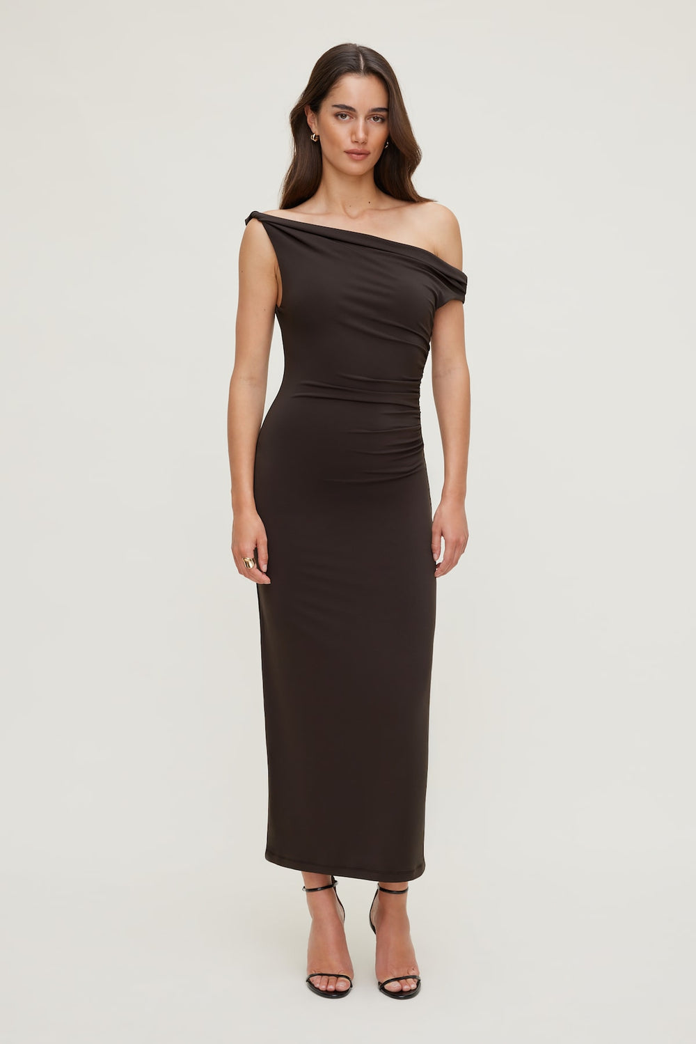 Dynamite Store | Jayde Sculpt Maxi Dress Brown