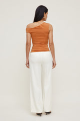 Dynamite On Sale | Yasmin Linen Straight Leg Pants White