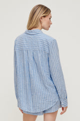 Dynamite Online | Oversized Linen Shirt Blue