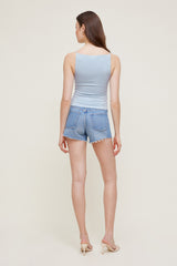 Dynamite On Sale | Sculpt Strappy Boat Neck Tank Top Blue