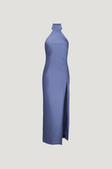 Dynamite Online | Satin Halter Maxi Dress Blue
