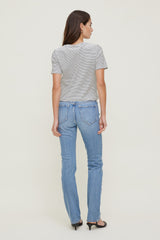 Dynamite Store | Everyday Striped Heavy Cotton T Shirt White