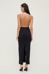 Dynamite On Sale | Plunge Mesh Maxi Dress Black