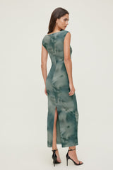 Dynamite Outlet | Brie Mesh Midi Dress Blue