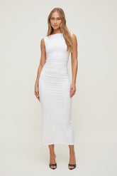 Dynamite US | Brie Sculpt Midi Dress White