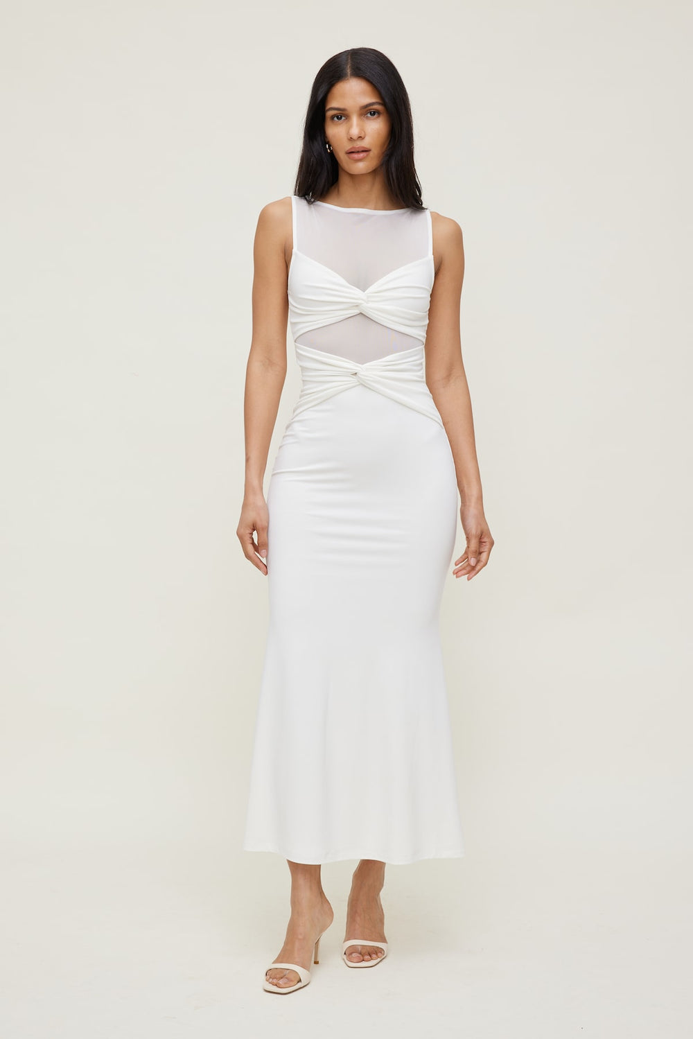 Dynamite Online | Julia Sculpt Maxi Dress White