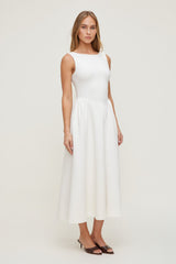 Dynamite Store | Iris Ponte Midi Dress Beige