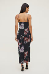 Dynamite On Sale | Floral Mesh Maxi Dress Black