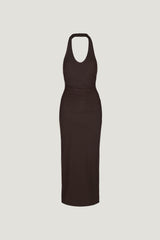 Dynamite Discount | Reia Halter Mesh Maxi Dress Brown
