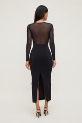 Dynamite Website Shop | Sculpt Twisted Long Sleeve Maxi Dress Black