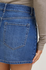 Dynamite Outlet | Gia Denim Mini Skort Blue